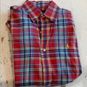 Polo by Ralph Lauren Red Multi-Color Plaid Button-Down Shirt